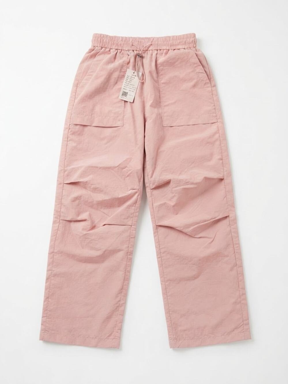 NWT Casual Utility Parachute Pants Pink Medium lightweight Outdoor Running Hike